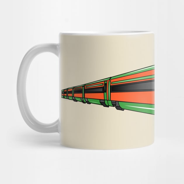 Bullet train cartoon illustration by Miss Cartoon